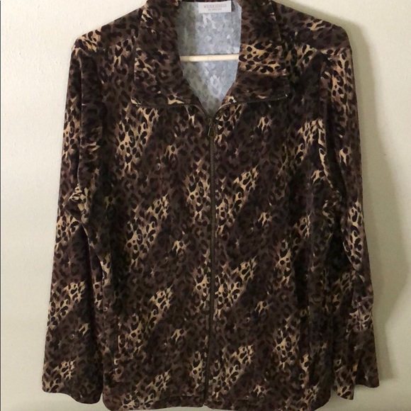 Cheetah print zip up jacket - Picture 1 of 1